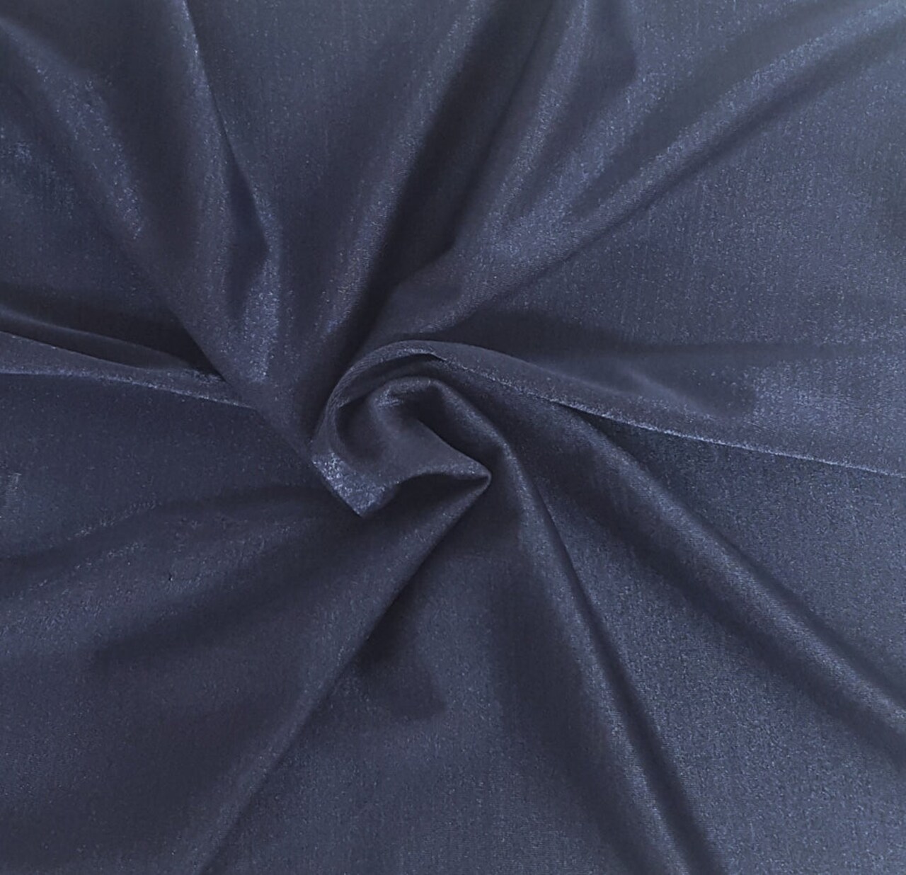 1 Yard Metallic Navy Poly Spandex Jersey Knit Fabric Lightweight Stretchy Shimmer